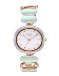 Titan Raga Ceramics Update Quartz Analog Mop Dial With Brass Strap Watch For Women