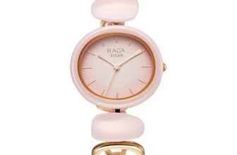 Titan Raga Ceramics Update Quartz Analog Pink Dial With Ceramic Strap Watch For Women