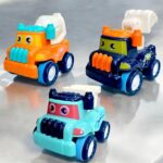 Stylbase Friction Powered Pull Back Vehicles For Kids Toys | Unbreakable Bulldozer Construction Truck Dumper Toys For Kids | Push And Go Toy Set For Boys & Girls 3+ Years (Pack Of 3)