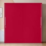 Godrej Interio Almirah Slide N Store Xl 2-Door Steel Sliding Wardrobe For Clothes (Textured Blush Red), 1-Year Warranty, 7 Shelves, 2 Drawers