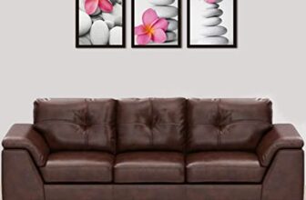 Casastyle – Elizalina 3 Seater Leatherette Sofa Set (Brown)