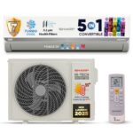 Sharp 1 Ton 3 Star Inverter Split Ac (Copper, 5In1 Convertible, Turbo Cool Technology, Anticorrosive Gold Fin, 2025 Model, Ahsi12V3Bgc, White)