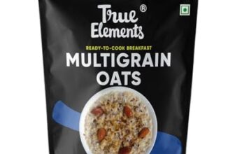 True Elements Multigrain Oats 500G – Jowar And Ragi | Oatmeal | Oats For Weight Loss | Millet Rich Breakfast | Healthy Breakfast | Rich In Fibre And Protein