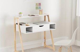 Amazon Brand – Solimo Ares Engineered Wood Computer Table And Study Desk (1 Drawer And 3 Shelves, White Finish)