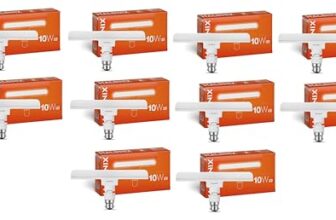 Halonix 10 Watts B22D Led Bulb Mini Tube Light |Color- Cool White | Base-B22 | Pack Of 10 |