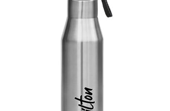Milton Super 1000 Stainless Steel Water Bottle, 1000 Ml, Silver | Single Walled | Leak Proof | Easy Grip | Easy To Carry | Gym Bottle | Home | Kitchen | Hiking | Treking Bottle | Travel Bottle