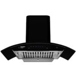 Crompton Intelli Sense 90Cm 1439M3/Hr Curved Chimney| Filterless Intelligent Autoclean For Kitchen| Smart On| Built In Oil Collector| Touch+ Motion Sensor Control| 5 Yrs Motor & 1 Yr Overall Warranty