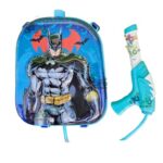 Popo Toys Holi Pressure Pichkari With Batman Bag Tank- 4 Ltr, With Free Balloons, Gulal And Surprise Holi Gift | Multicolor| Large