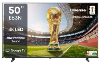 Hisense 126Cm (50 Inches) E63N Series 4K Ultra Hd Smart Google Led Tv 50E63N