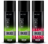 Engage Intense Deo Combo, 1 Black Skies (220Ml) & 2 Green Turf (220Ml) Deodorant Spray  –  For Men(660 Ml, Pack Of 3)