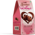 LuvIt Luscious Valentine’s Love Delights|Heart Shaped Milk & Dark Chocolates Gift Bars(180 g)