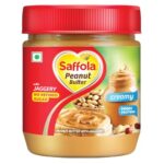 Saffola Peanut Butter With Jaggery, Creamy 350 Gm | High Protein Peanut Butter | No Refined Sugar