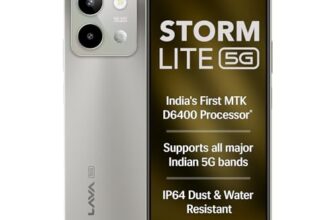 Lava Storm Lite 5G (Cosmic Titanium, 4+4*Gb Ram, 128Gb Storage) | India’S First Mtk Dimensity 6400 Processor | 50Mp Ai Camera | Ip64 Rated | 120 Hz Display | 5000 Mah Battery | Supports All 5G Bands