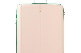 United Colors Of Benetton Polyester Hard Shell 8 Spinner Wheels Luggage Trolley, Cargo, Emerald Plus, Pink, Large, 76 Cm