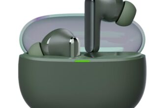 Itel T11 Pro Tws In-Ear Earbuds With 360° Deep Bass, Quad Mic Along With Noise-Free Calls, 13Mm Drivers, Bluetooth V5.3, 42 Hrs Playtime, Ergonomic Design, Ipx5 Water Resistance (Ashy Green)