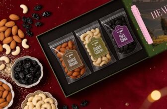 Jivo Dry Fruits Gift Box | Roasted Cashews, Roasted Almonds With Black Raisins | Gift Hamper For Festivals, Family, Friends & Corporate Gifting.