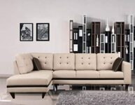 Hometown Garcia Fabric Lounger In Beige Colour