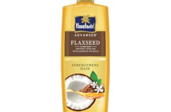 Parachute Advansed Flaxseed Enriched Coconut Hair Oil For Stronger, Smoother Hair | Up To 10X Less Breakage| 2X Softer Hair | Deep Nourishment With Jasmine Extract, 300Ml