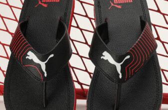 Puma Men Flip Flops(Black, Red, White , 8)