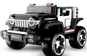 Lifelong Cuppy Electric Ride On Police Big Car For 2+ Years Baby Kids | Rechargeable Ride On Battery Operated Jeep | Electric Vehicle With Mic, Music & Light | Ride-On Toy For Boys & Girls (Llev360)