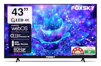 Foxsky 109 Cm (43 Inch) Frameless Series 4K Uhd Qled Smart Tv (Webos) 43Fs 4K (Black)