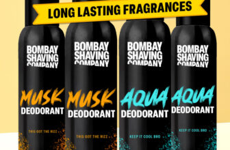 Bombay Shaving Company Fresh Aqua & Intense Musk 120Mlx4 Combo Deodorant Luxury Long Lasting Fragrance Deodorant Spray  –  For Men & Women(480 Ml, Pack Of 4)