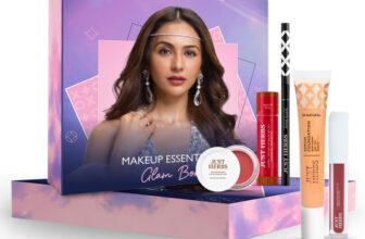 Just Herbs Makeup Glam Kit With Lip Balm, Foundation, Liquid Lipstick, Cheek Tint & Kajal