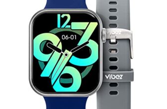 Vibez By Lifelong Hype Women Smartwatch With Bluetooth Calling|Multiple Straps (Vbsww612, 1 Year Manufacturer Warranty, Silver)