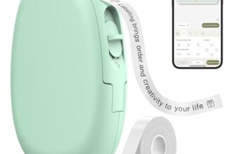 Supvan E10 Bluetooth Label Maker Machine With Tape, Continuous Waterproof Label, Versatile App With 35 Fonts And 1K+ Icons, Inkless Labeler For Home, Kitchen, School, Office Organization, Green