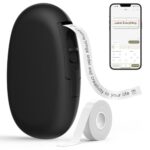 Supvan E10 Bluetooth Label Maker Machine With Tape, Continuous Waterproof Label, Versatile App With 35 Fonts And 1K+ Icons, Inkless Labeler For Home, Kitchen, School, Office Organization, Black