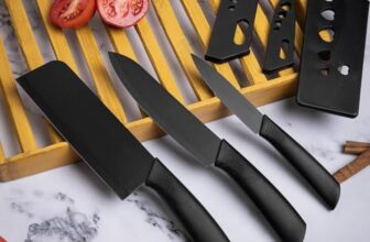 Buzzkill Style 3-Piece Stainless Steel Chef Knife Set – Sharp Kitchen Knives With Ergonomic Handle For Home & Professional Use