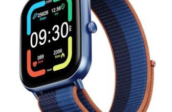 Fire-Boltt Ninja Call Pro Max Nyluxe Smart Watch 2.01″ With Bluetooth Calling, Voice Assistance, Spo2 & Heart Rate Monitor, 120+ Sports Modes, Ip67 Waterproof, Smart Watch For Men & Women – Blue