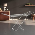 Amazonbasics Mild Steel Cloth Drying Stand – 3 Way Folding, 42 Feet Drying Length, 20 Drying Rails, Lightweight (Silver)