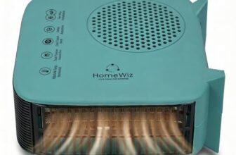 Homewiz 1500W Room Heater Blower With Dual Heat Control (750W/1500W) | Fan Heater For Bedroom & Room | Vertical & Horizontal Use | Bis Certified, 6A Plug | Made In India | 1-Year Warranty | Teal Green