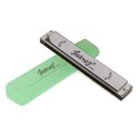 Juarez Jrh24A Professional Blues Harmonica Key Of C Scale | Mouth Organ | Cover – Stainless Iron | Comb – Abs | Reed – Brass With Case Silver