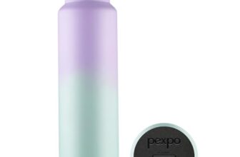 Pexpo Craft Pro 1000 Isi Certified Stainless Steel Sports/Fridge Water Bottle With Sipper Cap – 950Ml | Single Wall | For Home, Office, Gym, Travelling | Lightweight| Bpa Free – Green&Purple Ombre