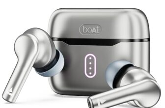Boat Airdopes 141 Pro Buds, 13Mm Drivers, Metallic Finish, 60Hrs Battery, 4Mics Enx, Fast Charge, Ipx5, V5.3 Bluetooth Tws In Ear Earbuds Wireless Earphones With Mic (Surfer Silver)