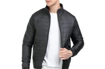 Scott International Winter Puffer Jacket | Mens Nylon Quilted Standard Length | Bomber Full Sleeve Monsoon | Lightweight Winter Wear Mens Jacket