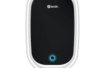 Ao Smith Ews-5 White Instant Geyser 5 Litre With 3Kw Express Heating | High Rise Building Bathroom & Kitchen Geyser | Ul Rated Wiring & Pressure Relief Valve For Ultimate Safety | 5 Year Tank Warranty