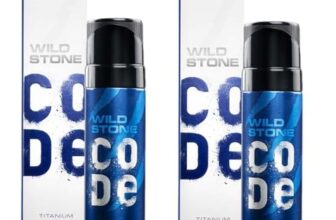 Wild Stone Code Titanium Long Lasting No Gas Body Perfume For Men, Pack Of 2 (150Ml Each),Spray