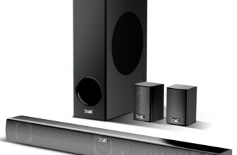 Boat Aavante Bar 2400 Pro W/ Eq Modes, Bass & Treble Controls, Sleek & Premium Design 220 W Bluetooth Soundbar(Premium Black, 5.1 Channel)