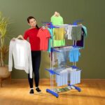 Amazon Brand – Umi Maxdry Cloth Drying Stand | 3-Tier Double-Sided Foldable Laundry Rack | Heavy-Duty, Large Capacity, Rust-Resistant For Indoor & Outdoor Use