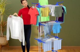 Amazon Brand – Umi Maxdry Cloth Drying Stand | 3-Tier Double-Sided Foldable Laundry Rack | Heavy-Duty, Large Capacity, Rust-Resistant For Indoor & Outdoor Use