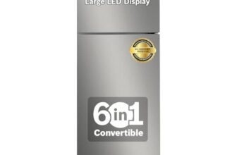 Bosch 243L 3 Star Inverter Frost Free Double Door Refrigerator (Ctc27S031I, 6-In-1 Convertible, 18 Hours Cooling Retention, Digital Display, Super Freeze, 80Min Convert,Shiny Silver)