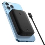 Spigen 5000Mah Archybrid Magfit Magnetic Wireless Fast Charging Power Bank 7.5W Magsafe Compatible With Iphone 17/16/15/14/13/12 Series (Type C Cable Included) – Black