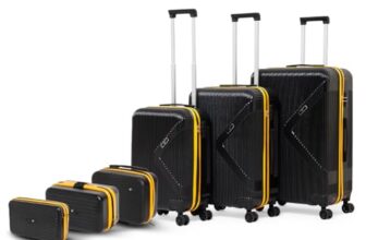 V By Verage Brampton Family Pack Set Of 6 Pcs | Set Of 3 Trolley Bag (20″/24″/28″)| Set Of 3 Vanity Cases (8″/10″/13″) Lightweight – Polycarbonate, Smooth Glide 8 Wheels, Number Lock