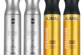 Ajmal 2 Evoke Silver Edition For Him For Men And 2 Persuade For Men & Women Deodorants Each 200Ml Combo Pack Of 4 (Total 800Ml)