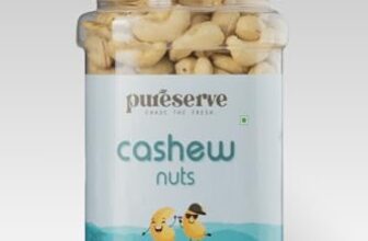 Pureserve Premium Whole Cashews 500G – Super Crunchy & Naturally Sweet | Rich In Protein & Healthy Fats | Ideal For Snacking, Cooking & Gifting | Vegan & Gluten-Free