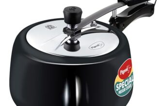 Pigeon By Stovekraft Hard Anodised Aluminium Inner Lid Cooker – 3 Litre With Induction Base, Silver, Medium (14547)