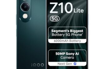 Iqoo Z10 Lite 5G (Cyber Green, 4Gb Ram, 64Gb Storage) | 6000 Mah Battery | Dimensity 6300 5G Processor With 433K+* Antutu Score | Ip64 Rated & Military Grade Shock-Resistance*
